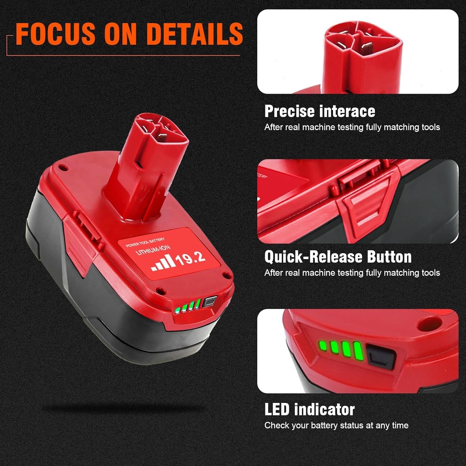 19.2V 3.0AH For Craftsman 19.2V Battery Lithium C3 DieHard XCP / Charger 11375