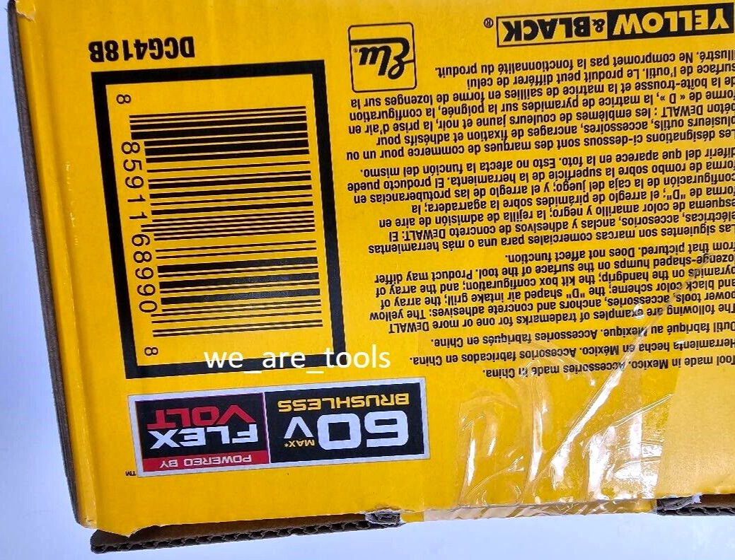 Dewalt DCG418B Flexvolt 60V Grinder 4 1/2 – 6″ Cordless Brushless 60 volt DCG418