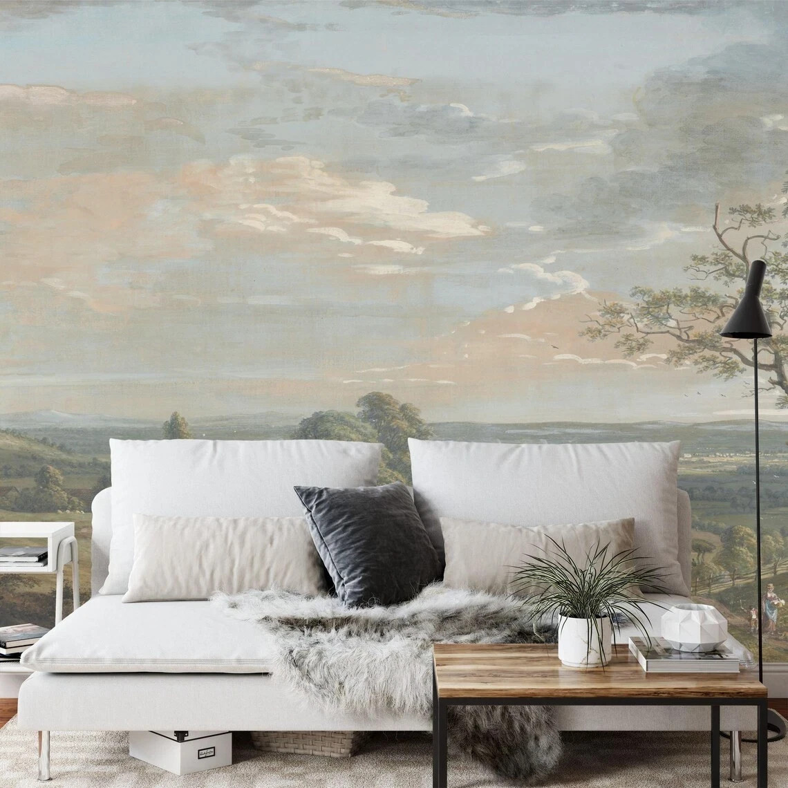 Vintage Classic Painting Rural Wallpaper Mural Removeable Washable Peel&Stick