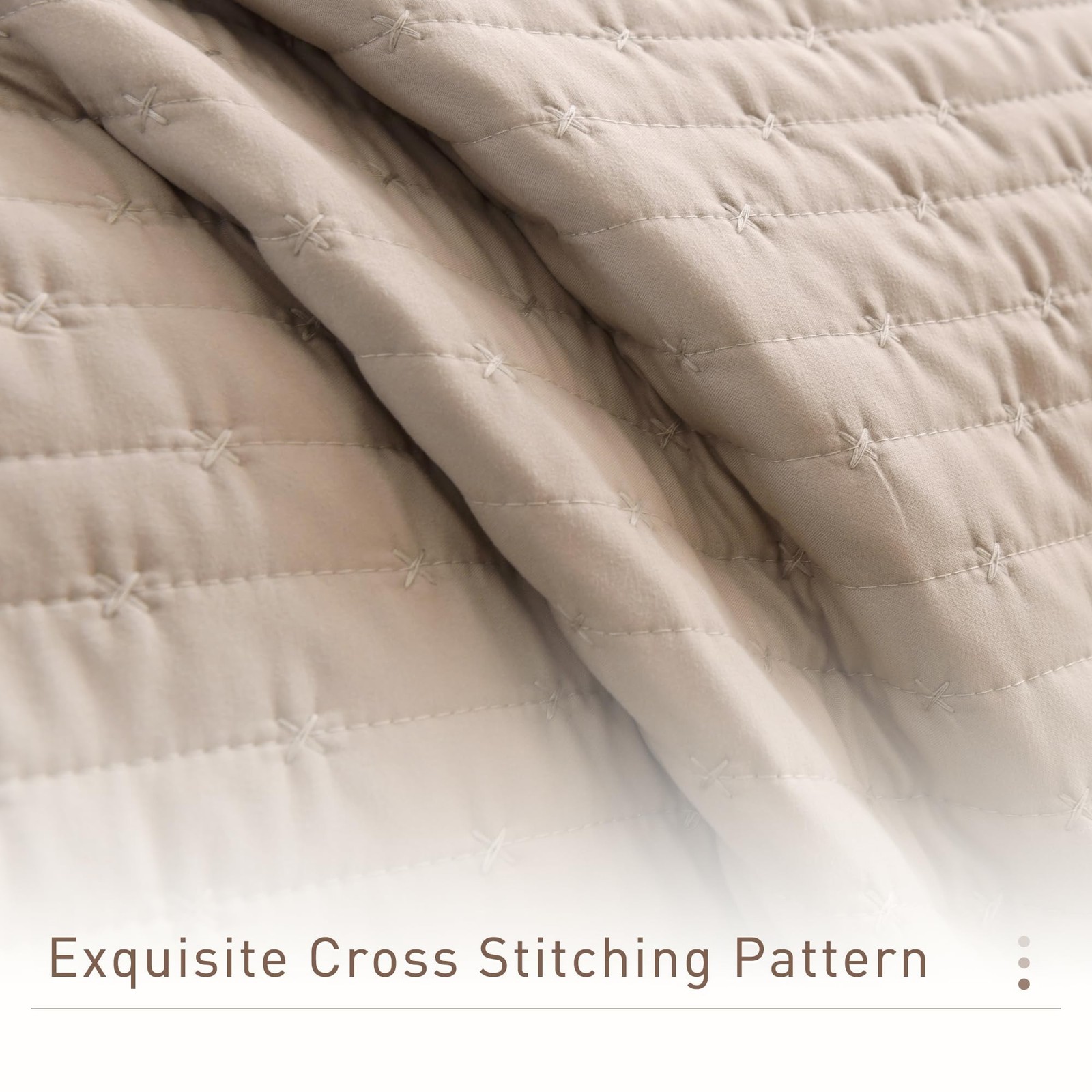 Masaca Oversized King Bedspread 118×106,3 Piece Linen Colored Lightweight
