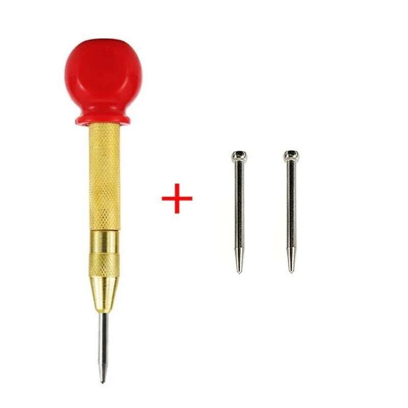2 Super Strong Automatic Centre Punch Adjustable Spring Loaded Metal Drill TooL