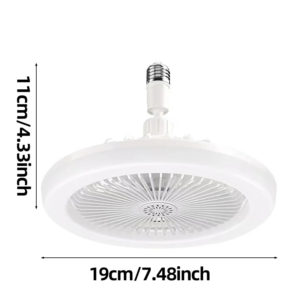 Rotatable 3in1 Ceiling Fan Remote Control Lighting Lamp Base Bedroom Living Room