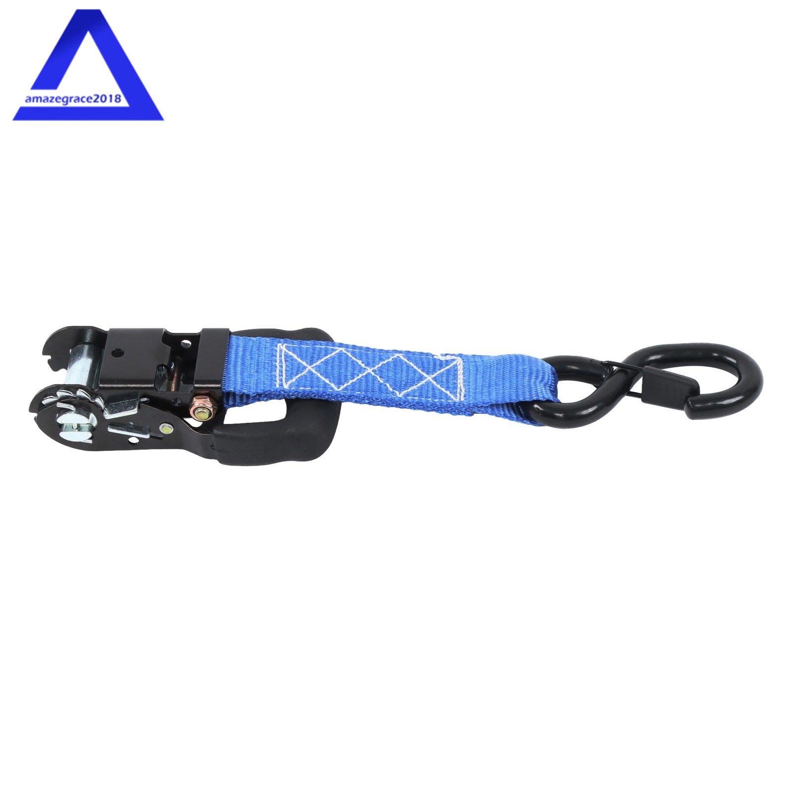 4 Pack 1.6″ × 15 Feet Heavy Duty Tie Downs 5208Lbs Ratchet Straps W/ S Hook Blue