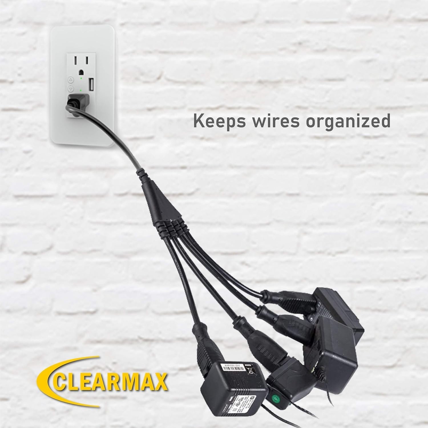 4 Way Power Cord Splitter Cable-3 Prong 1 to 4 Extension Cord-Outlet Saver- Male