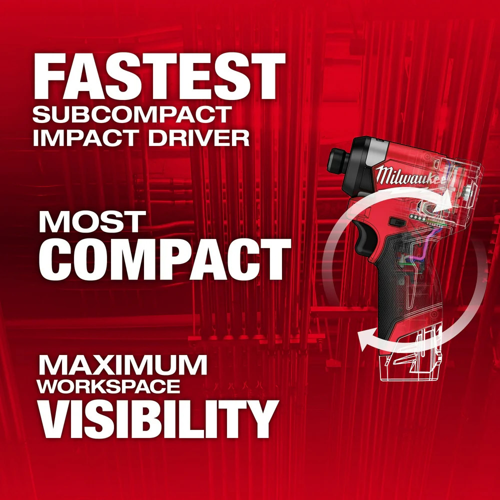 Milwaukee 3453-80 M12 FUEL 12V 1/4″ Hex Impact Driver – Bare Tool – Recon