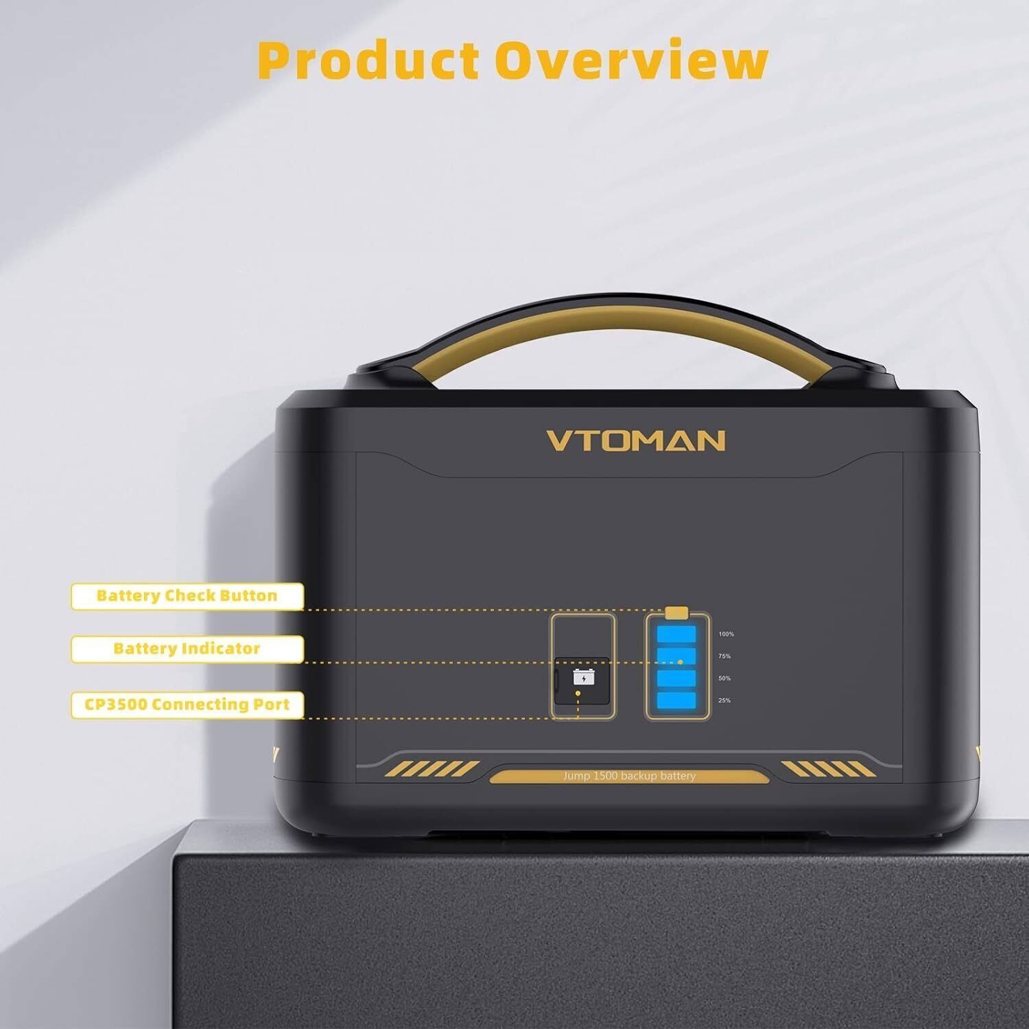 VTOMAN Jump 1800 Portable Power Station 1800W With Extra Battery 3096Wh LiFePO4