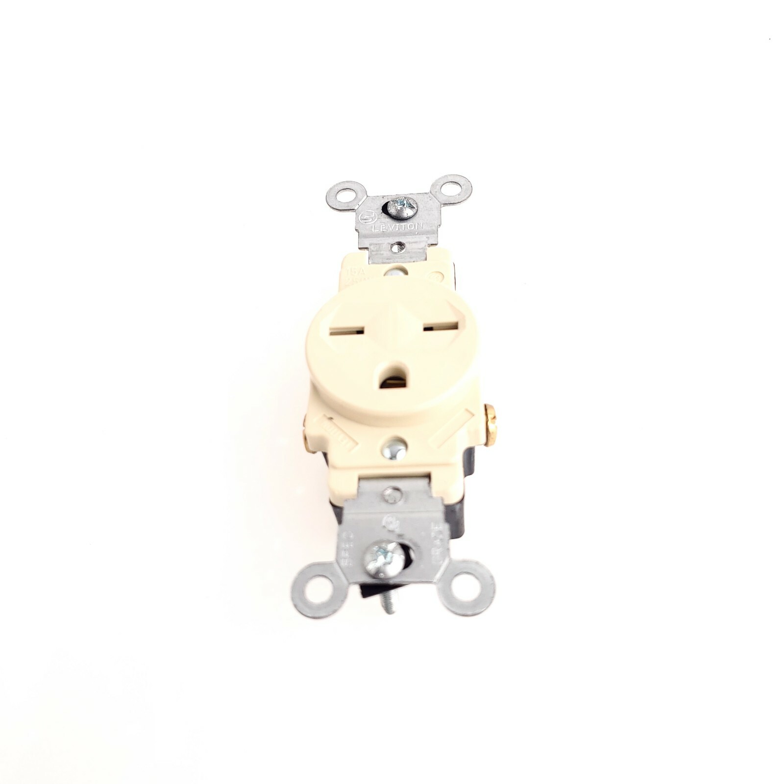 Leviton 5029 15 Amp 250 Volts Single Receptacle Ivory Color Single USA Seller