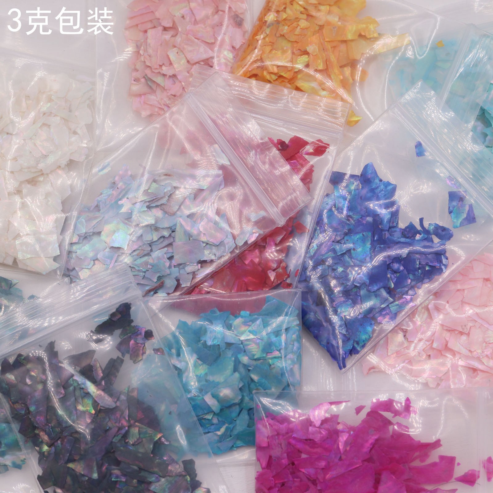 3mm-15mm Artificially Coloured Shell Fragments for Crafte DIY or Home Decoration