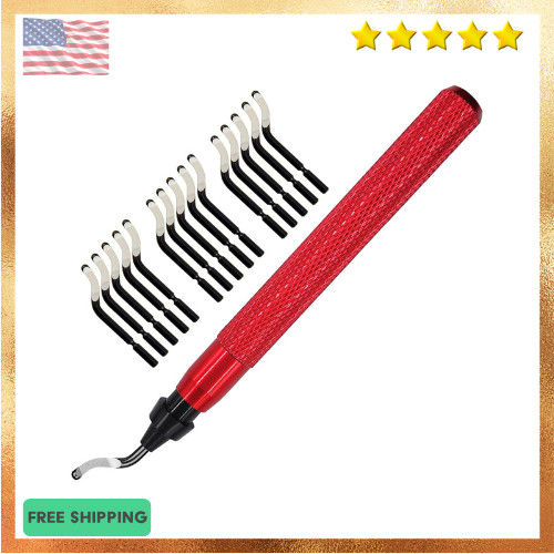 Deburring Reamer Tool w/15 Swivel Blades for Metal PVC Plastic Burr Removal
