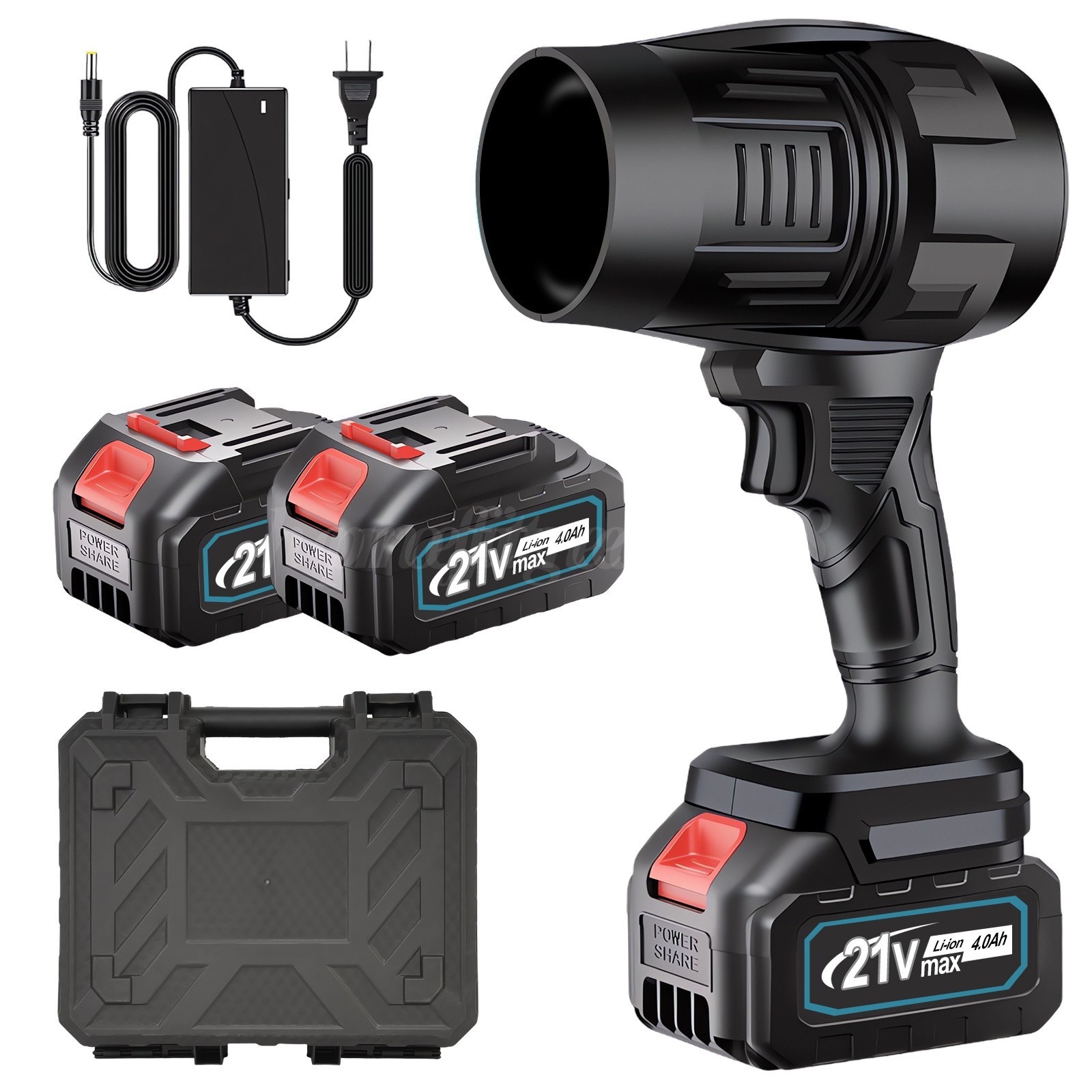 Electric Cordless Leaf Blower 80,000PM Handheld Leaf Blower 2X Battery & Charger