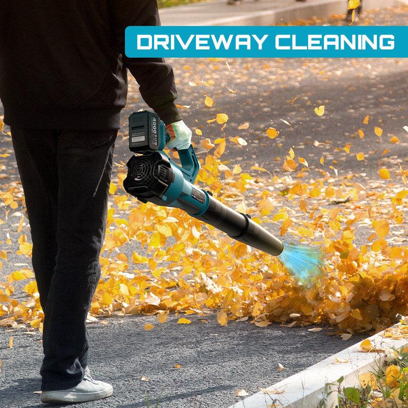Seesii 21V Cordless Battery Powered Leaf Blower 400MPH 780CFM 2x 4000mAh Battery
