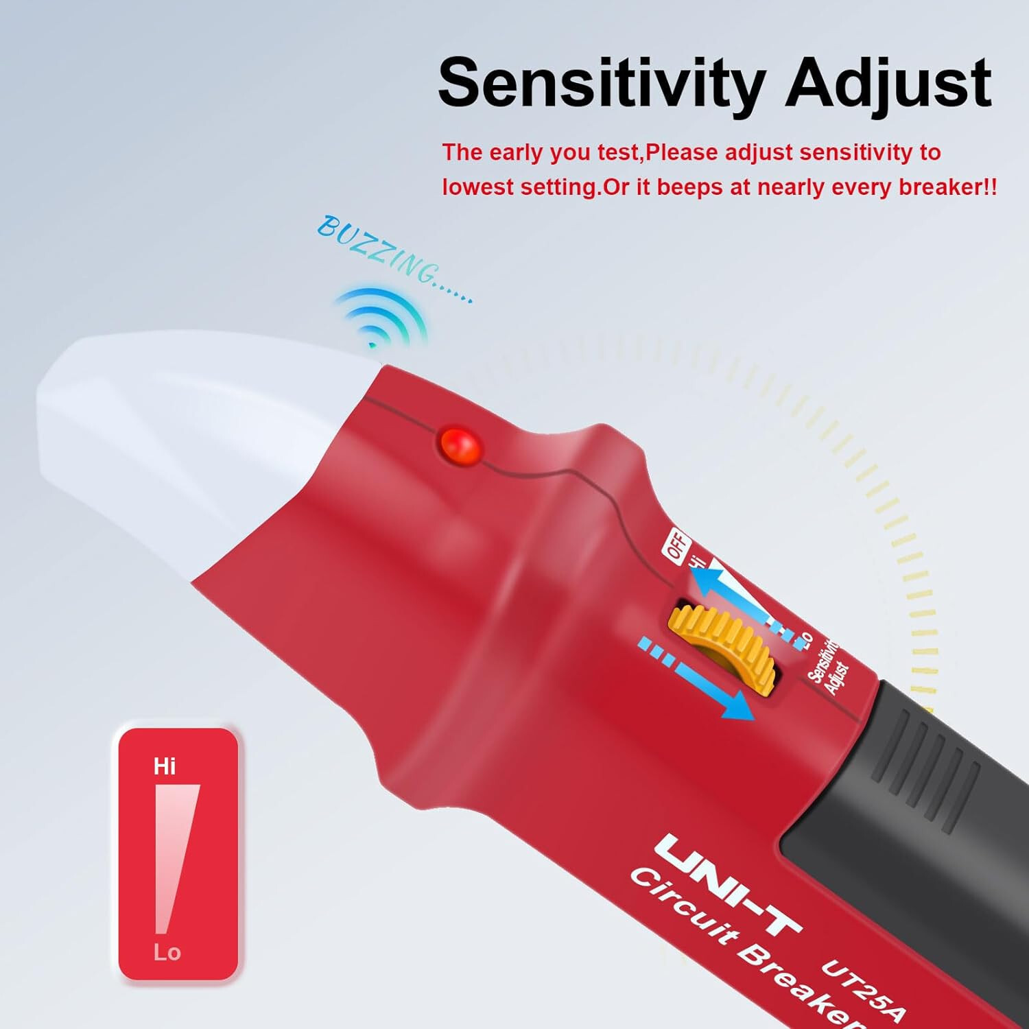 UT25A Digital Circuit Breaker Finder Tool with GFCI Outlet Socket Tester 90-120V