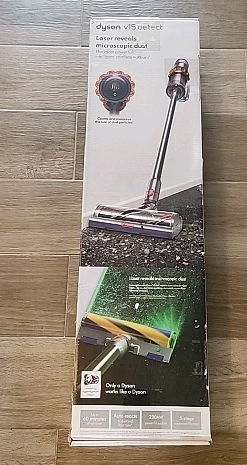 🔥 Dyson V15 Detect Cordless Stick Vacuum Cleaner – Yellow/Iron (BRAND NEW)