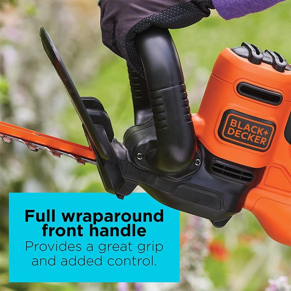 BLACK+DECKER 22″ Electric Hedge Trimmer, Lightweight 4.0 Amp Corded Dual Action