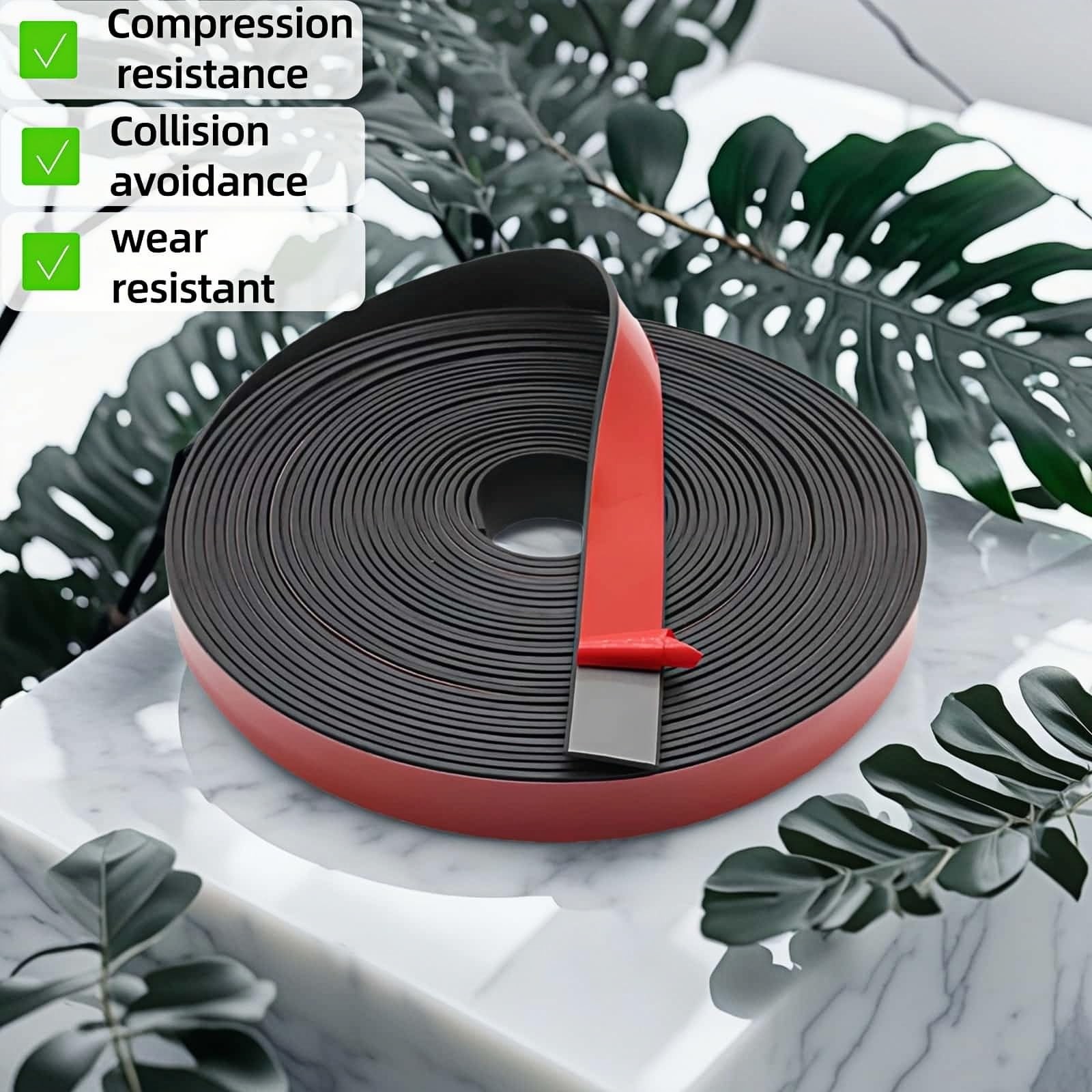 1″ x 1/8″ Thick Self-Adhesive Rubber Strip – Heavy Duty Weather Stripping