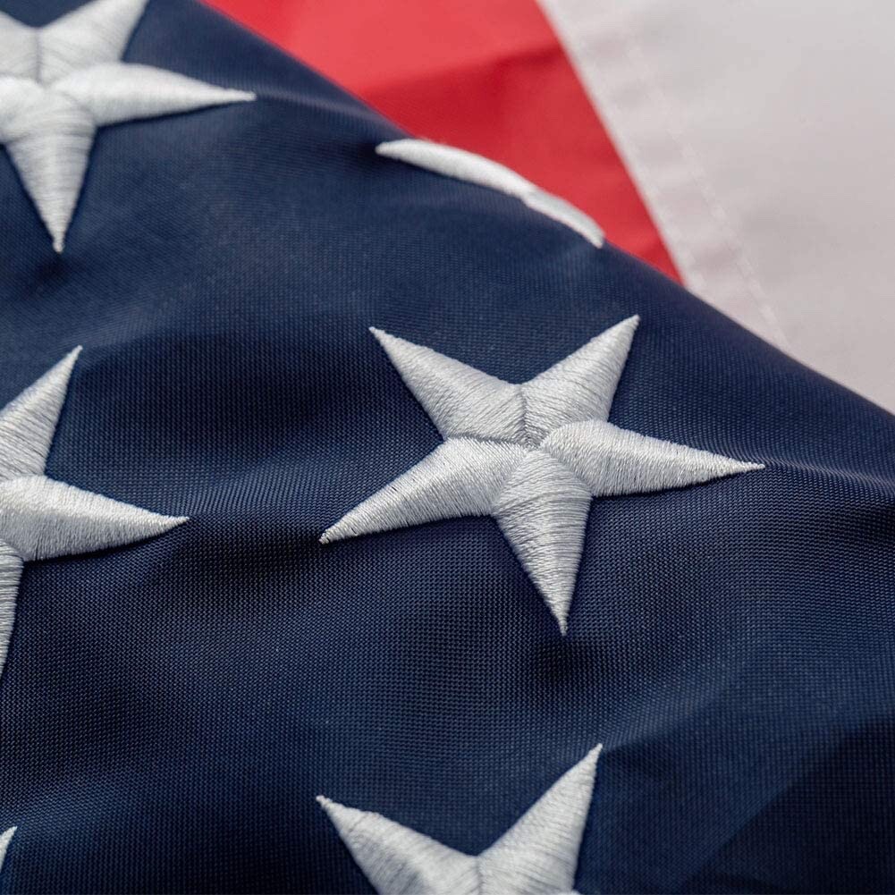 American Flags 3×5 for Outside,USA US Flag,Deluxe Embroidered Stars, Heavy Duty
