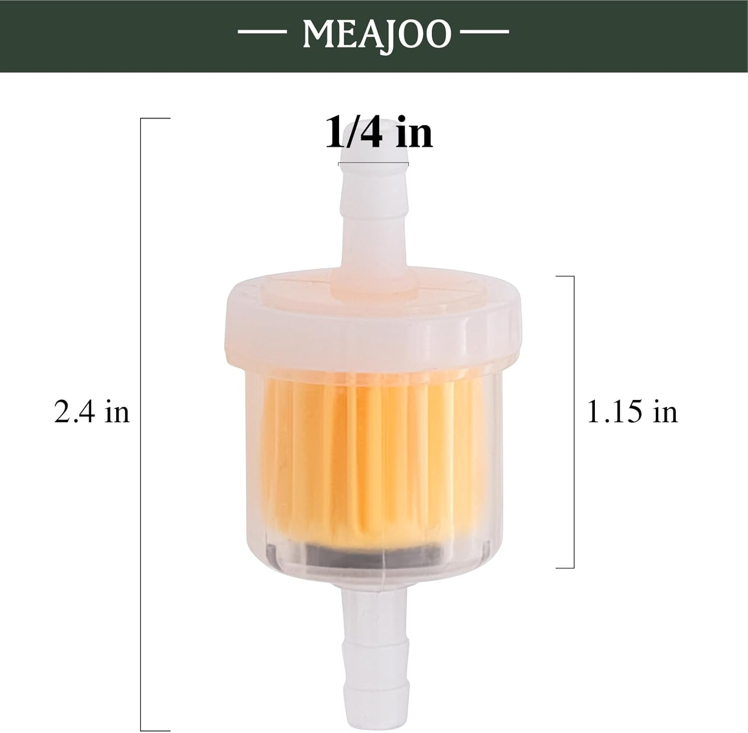6PCS 1/4 Inch Gas Inline Fuel Filters, with Magnet, Universal for Stratton Small
