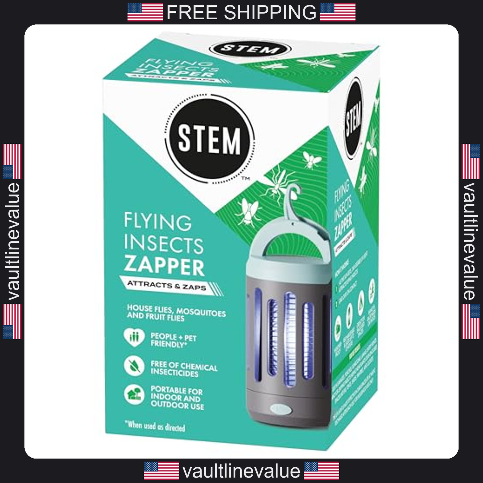 stem flying insect zapper indoor outdoor electric fly mosquito trap