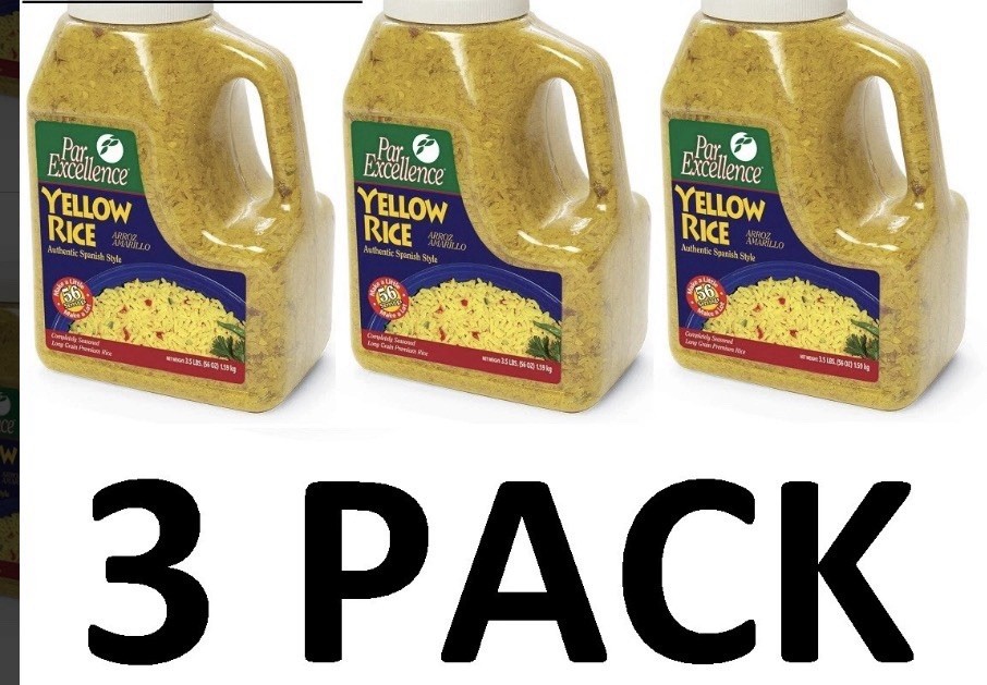3 PACK – ParExcellence Yellow Rice 3.5 lbs (Total 10.5 lbs) FREE SHIPPING!!
