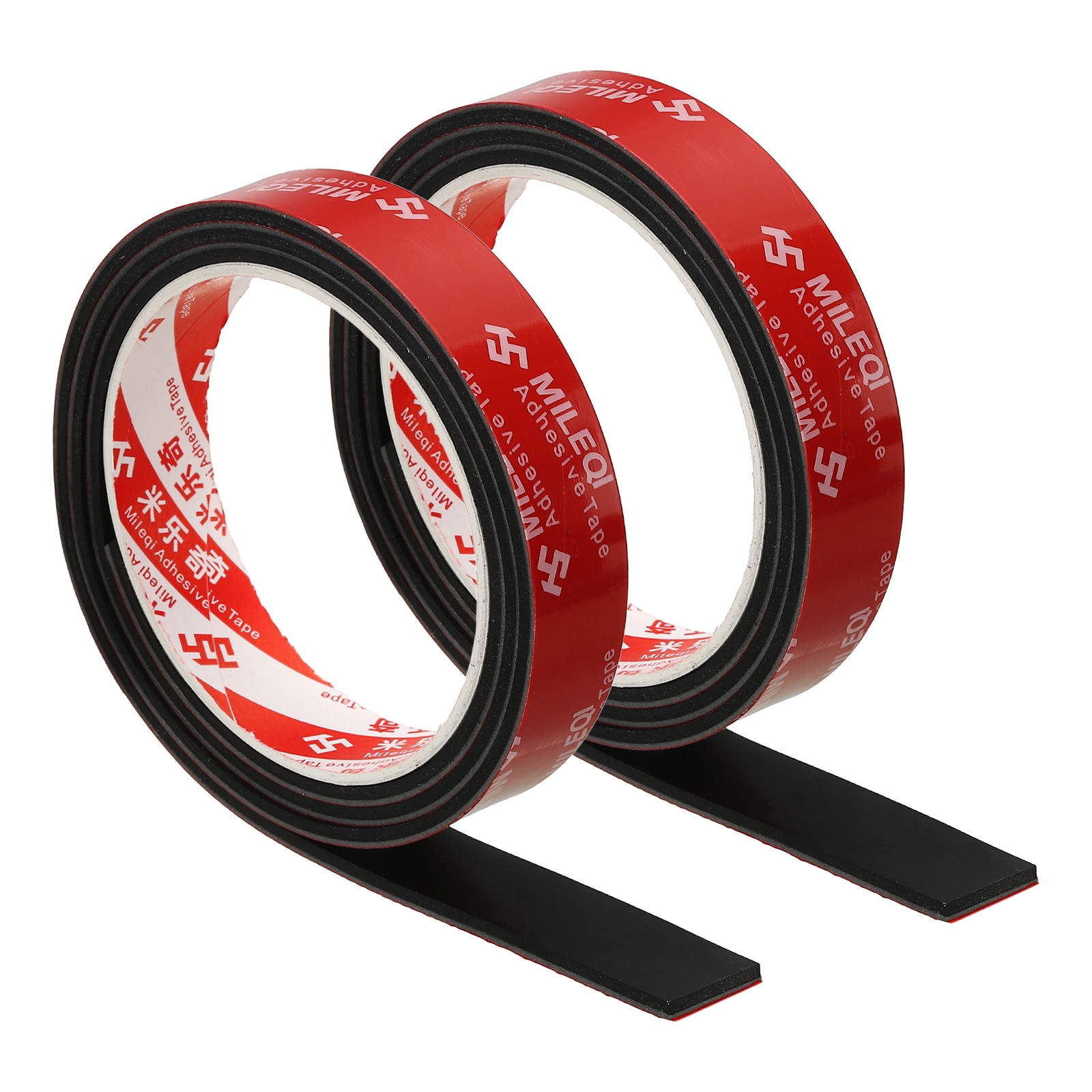 2Pcs Neoprene Rubber Strips 3/4″ x 1/8″ x 3.3FT Adhesive Solid Rubber Sheet