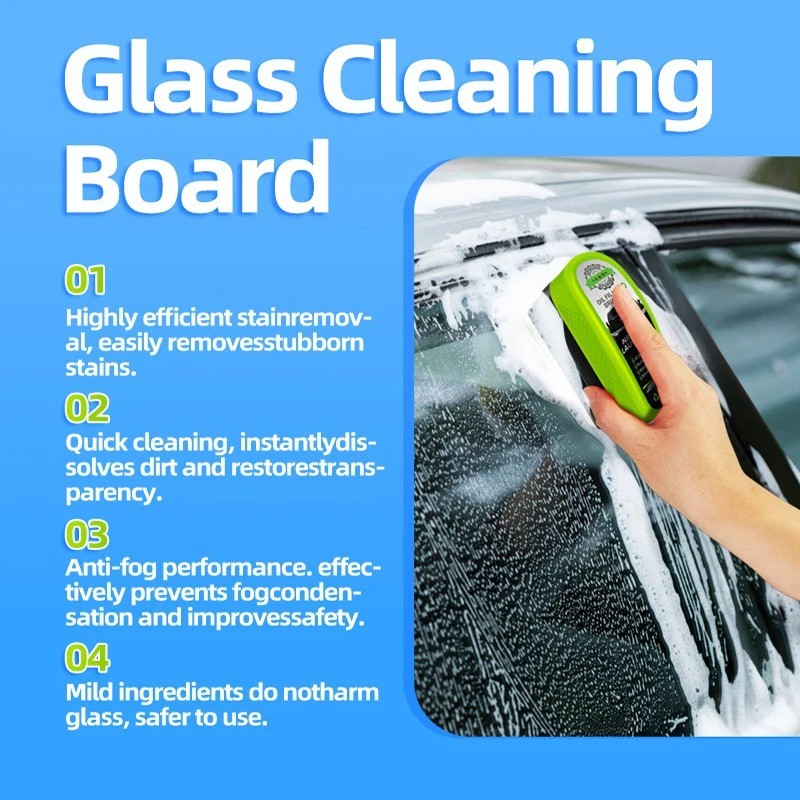 2025 New Automotive Oil Film Cleaning Brush, Clear Vision Glass Cleaner