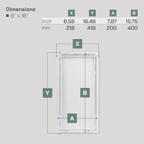 8×16 Access Panel – Easy Access Doors – ABS Plastic – Access Panel for Drywal…