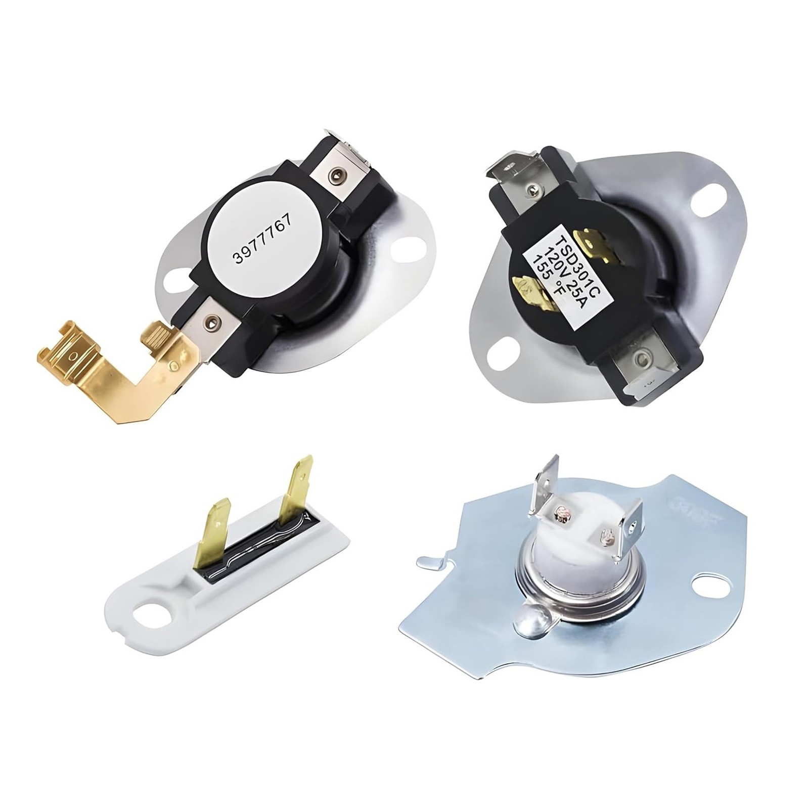 OEM 3977393 Dryer Thermostat Kit For Crosley Direct Fit With 1 PC One Time Fuse