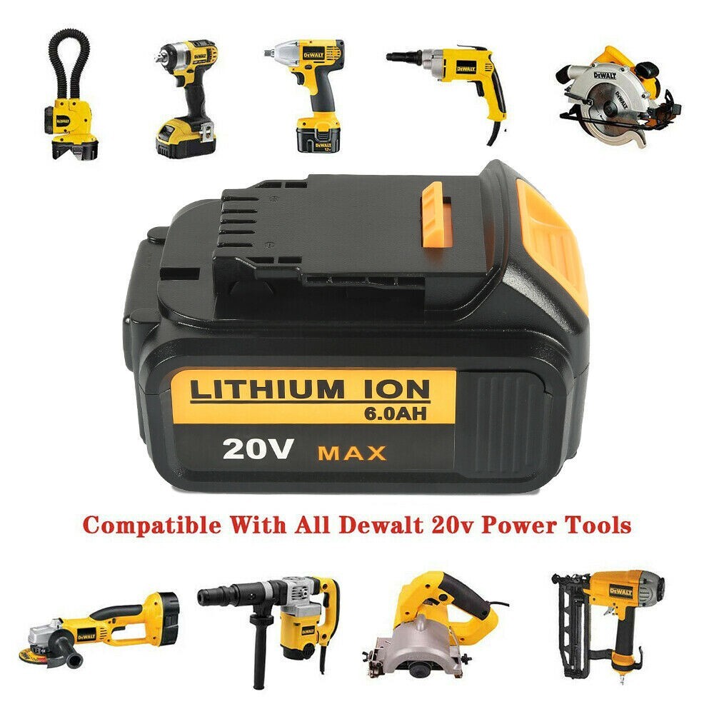 2X Replacement For DeWalt DCB206-2 20 Volt 6Amp Battery DCB105 Charger DCB206-2