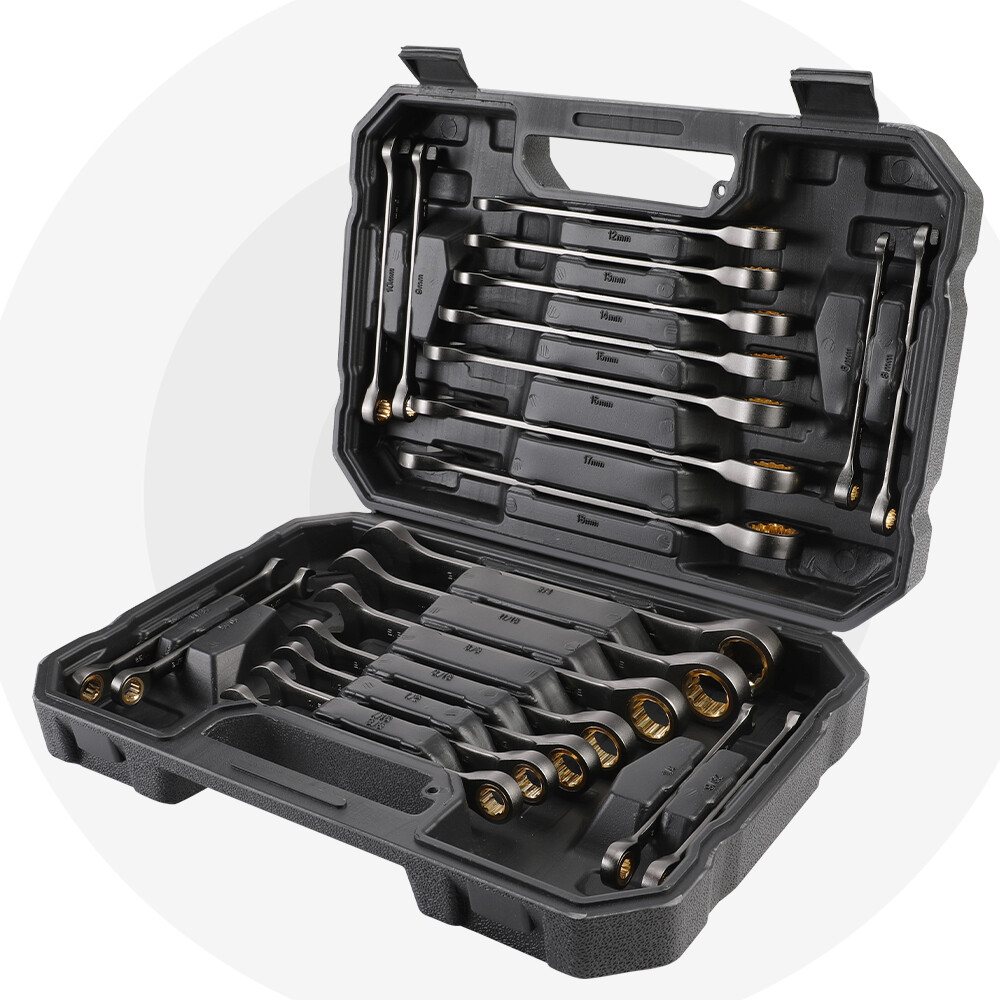 WORKPRO 22PC Ratcheting Wrench Set Metric 6-18mm&SAE 1/4-3/4″ Combination Wrench