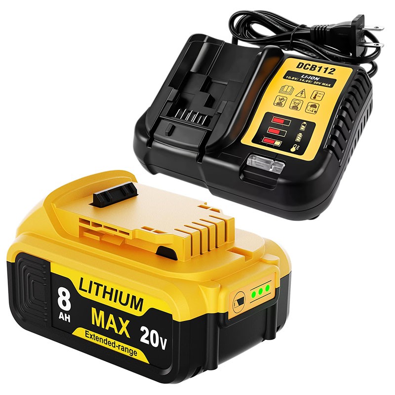 DCB200 8.0Ah Battery & Charger Combo For DeWalt 20V MAX Cordless Tools US Plug
