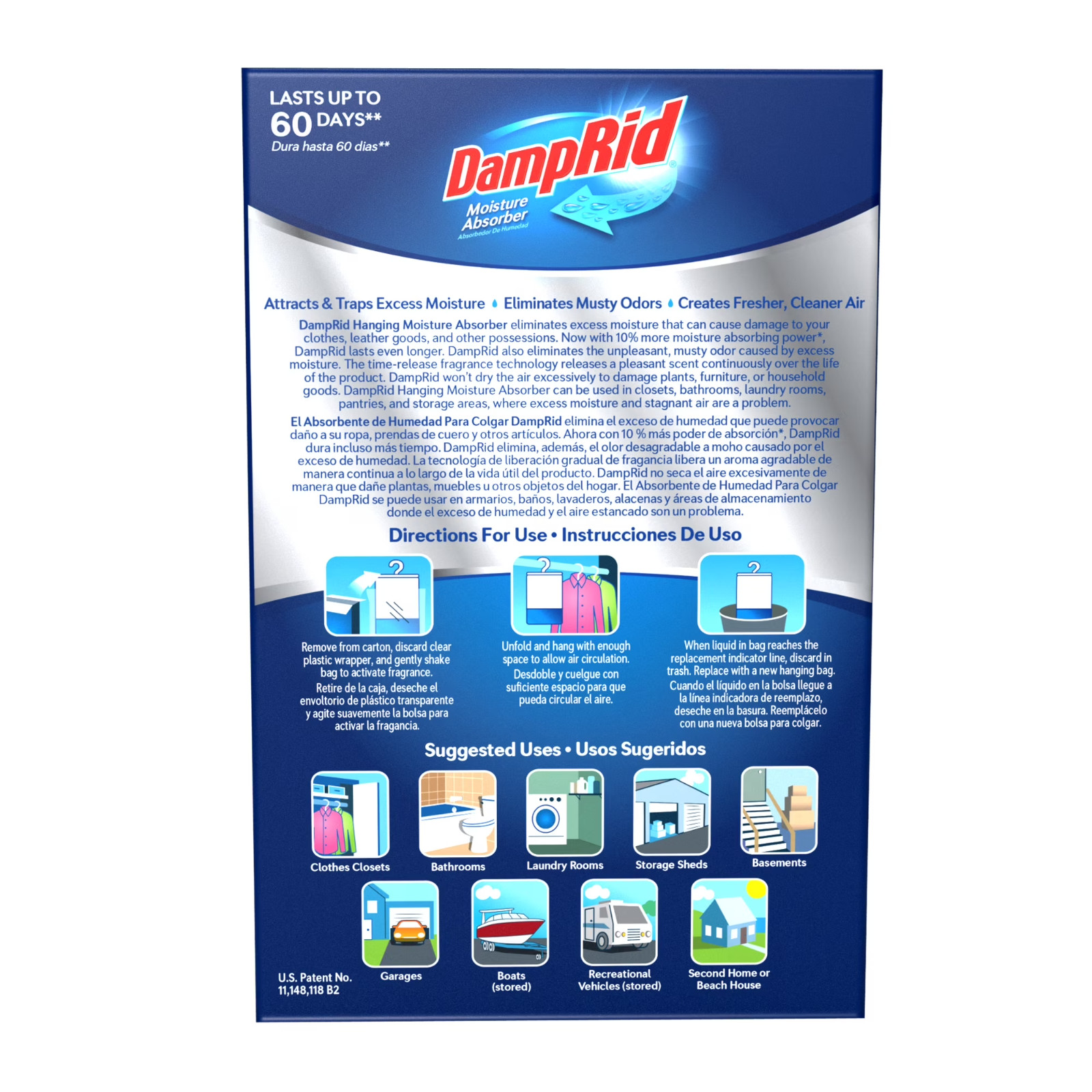 (4 pack) DampRid Fresh Scent Hanging Moisture Absorbers, 3 Count,Free ship