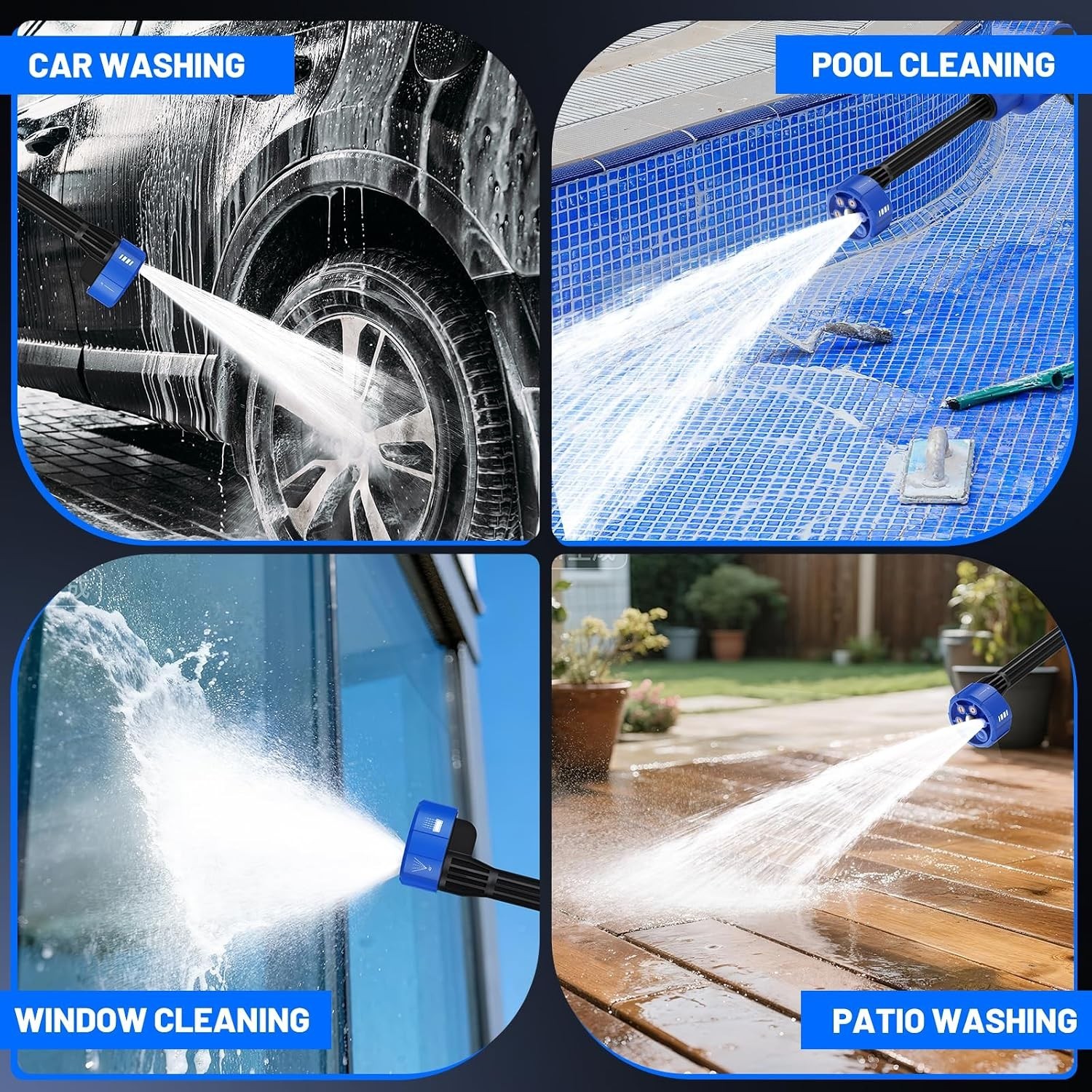 Cordless Pressure Washer, 5000 PSI Portable Power Washer with 21V 4.0Ah Battery,
