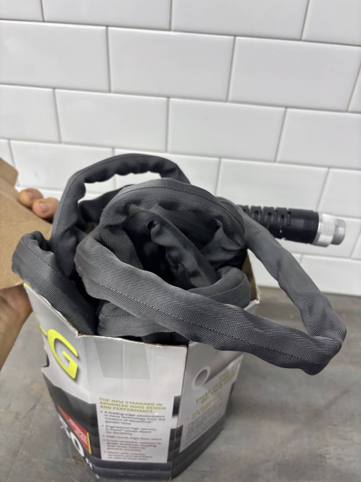 Zero-G Teknor Apex 5/8-in x 50-ft Premium -Duty Kink Free Woven Gray Hose