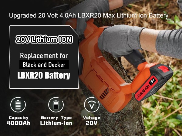 2Pack 20V Lithium-ion Battery for BLACK DECKER 20 Volt LBXR20 LBX20 LB20 1500mAh