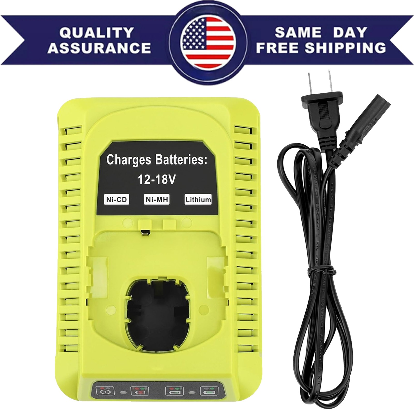 1x P117 For RYOBI For One+ Plus P108 18V High Capacity Lithium Fast Charger Only