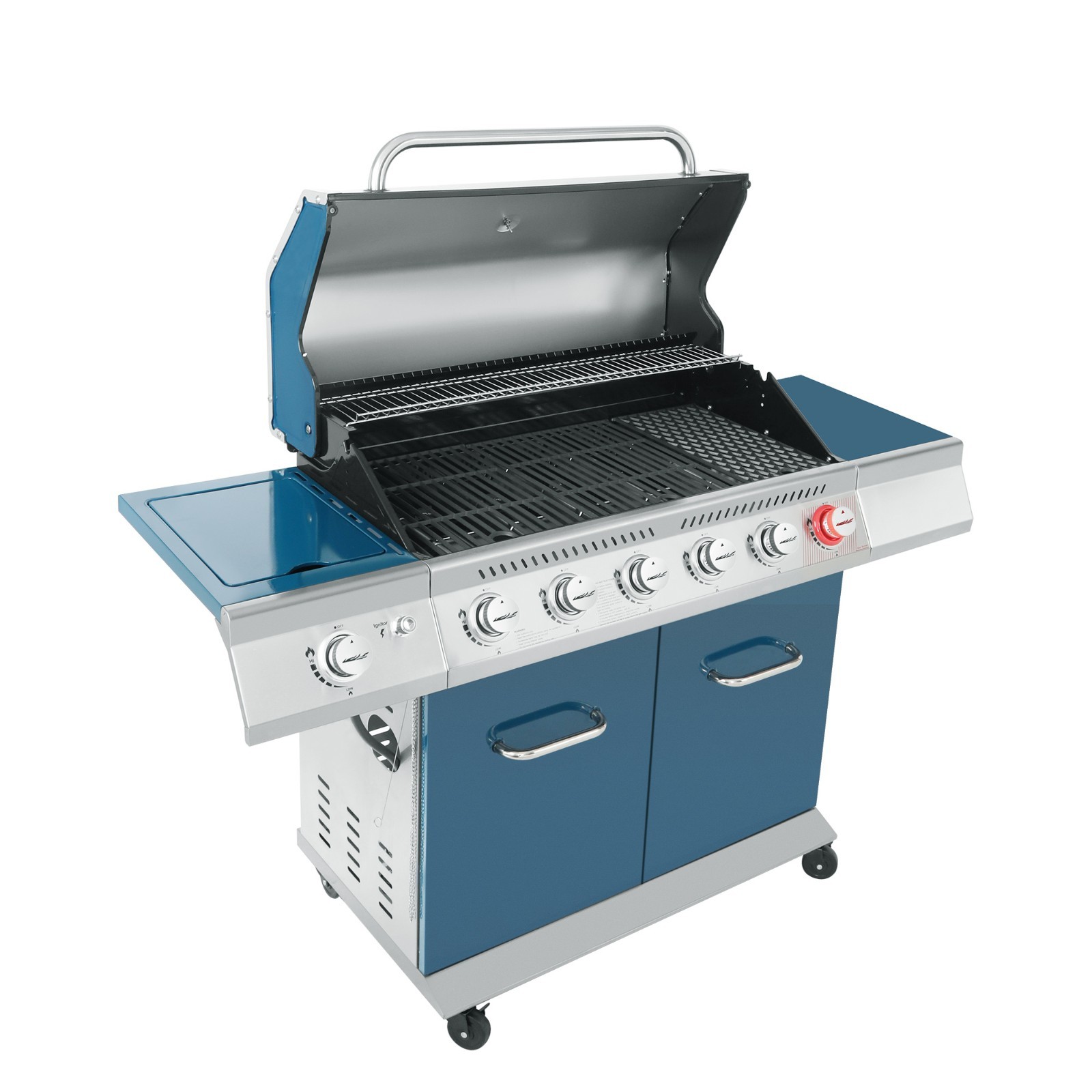 Royal Gourmet GA6402B 6-Burner BBQ Liquid Propane Gas Grill, 74,000 BTU, Blue