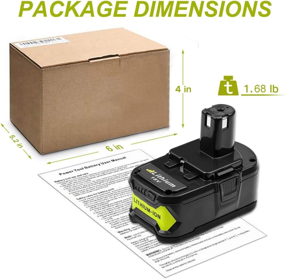 For RYOBI P108 one 18V High Capacity 6.0Ah/3.0Ah Battery Lithium-Ion Battery New