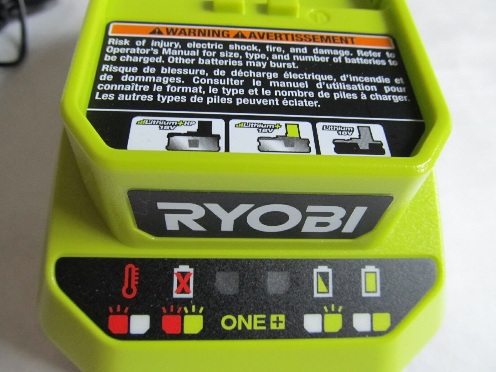 Ryobi Battery Charger OEM PCG002 Authentic 18V ONE+ Li-Ion ORIGINAL