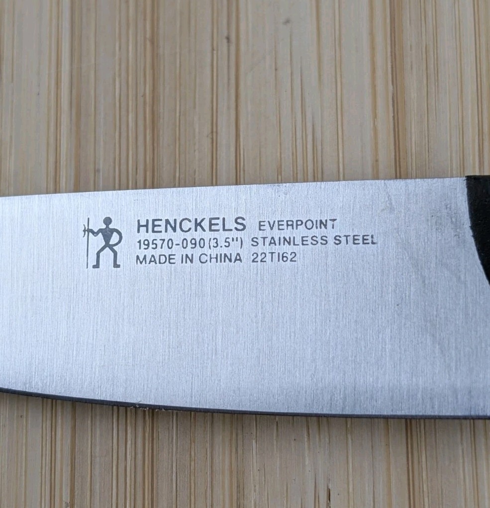 Henckels EVERPOINT 3.5in PARING Knife, Straight-Edge, Stainless Steel, 19570-090