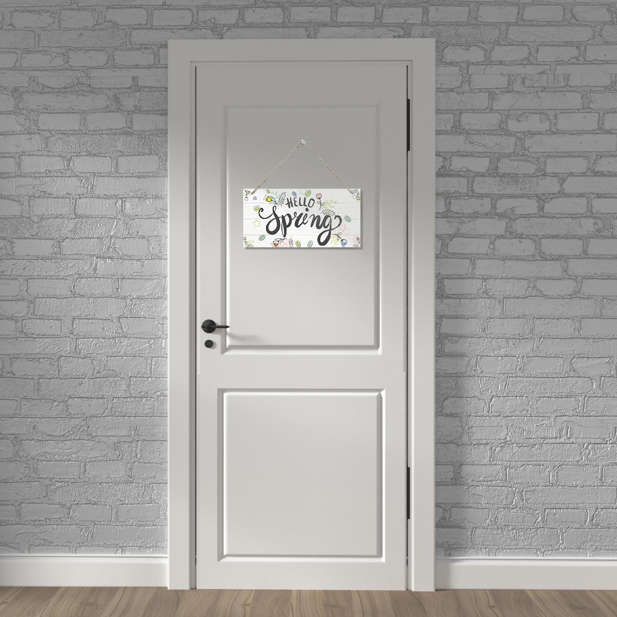Hello Spring Sign Wall Sign, Decorative Hanging 30X15cm, 01