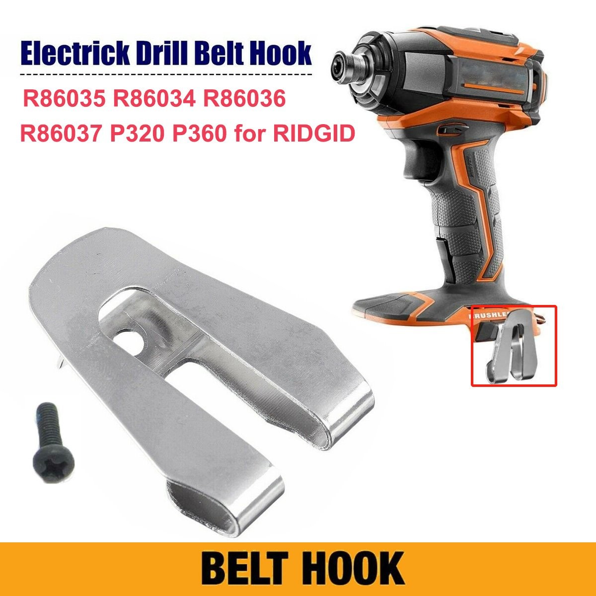 10 Pack Belt Clip hook For Ridgid R86037 R86039 18 V Brushless Impact Driver US