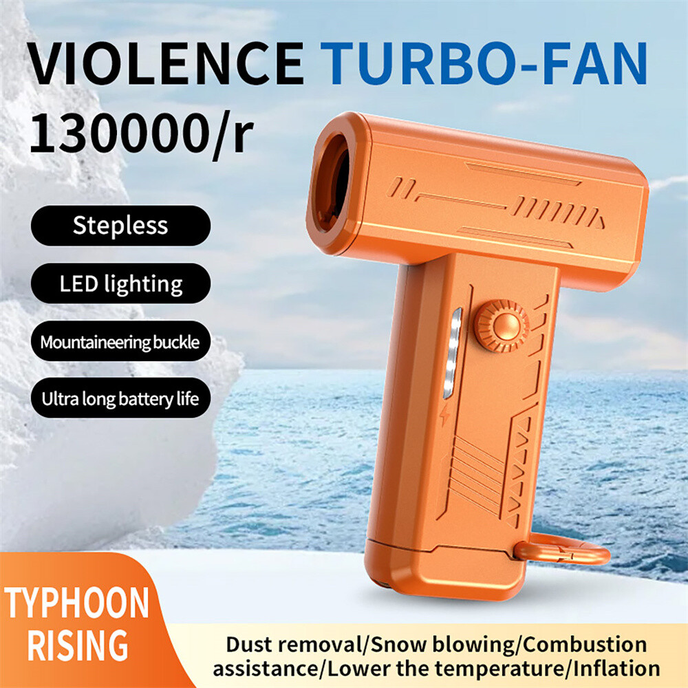 Handheld Dust Blower Stepless Speed Adjust Rechargeable Fan for Home Car Camping