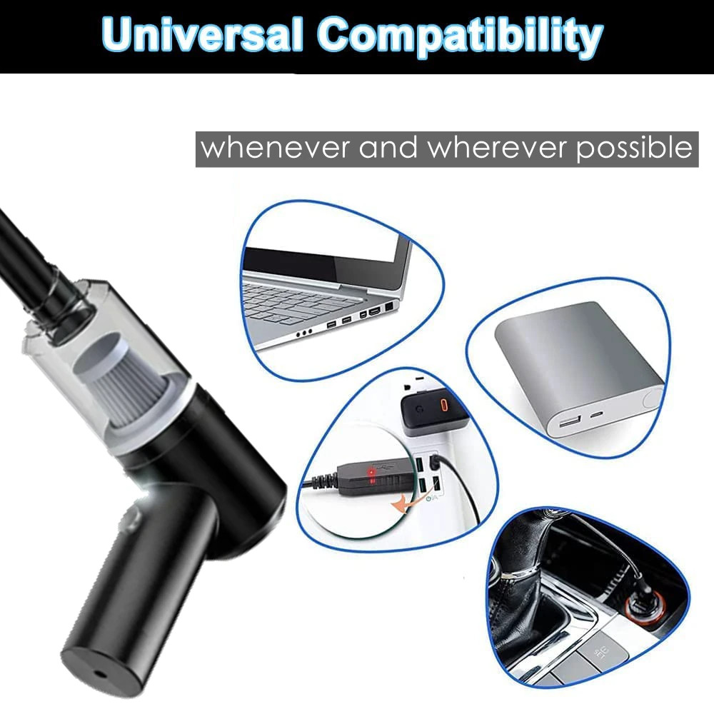 120W Handheld Cordless Vacuum Cleaner Small Mini Portable Car Auto Home Wireless