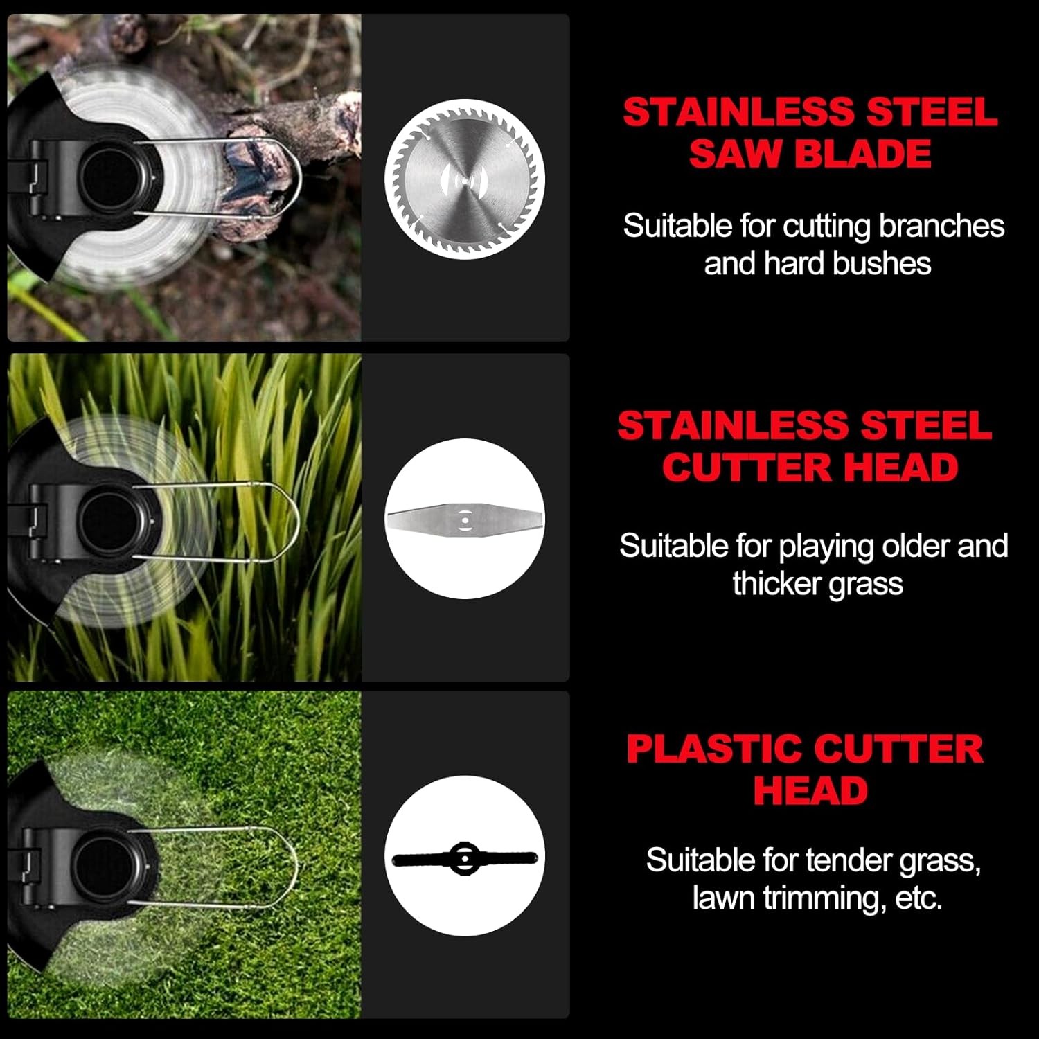 Cordless Grass String Trimmer Cutter Electric Weed Whacker Lawn Mower +2 Battery
