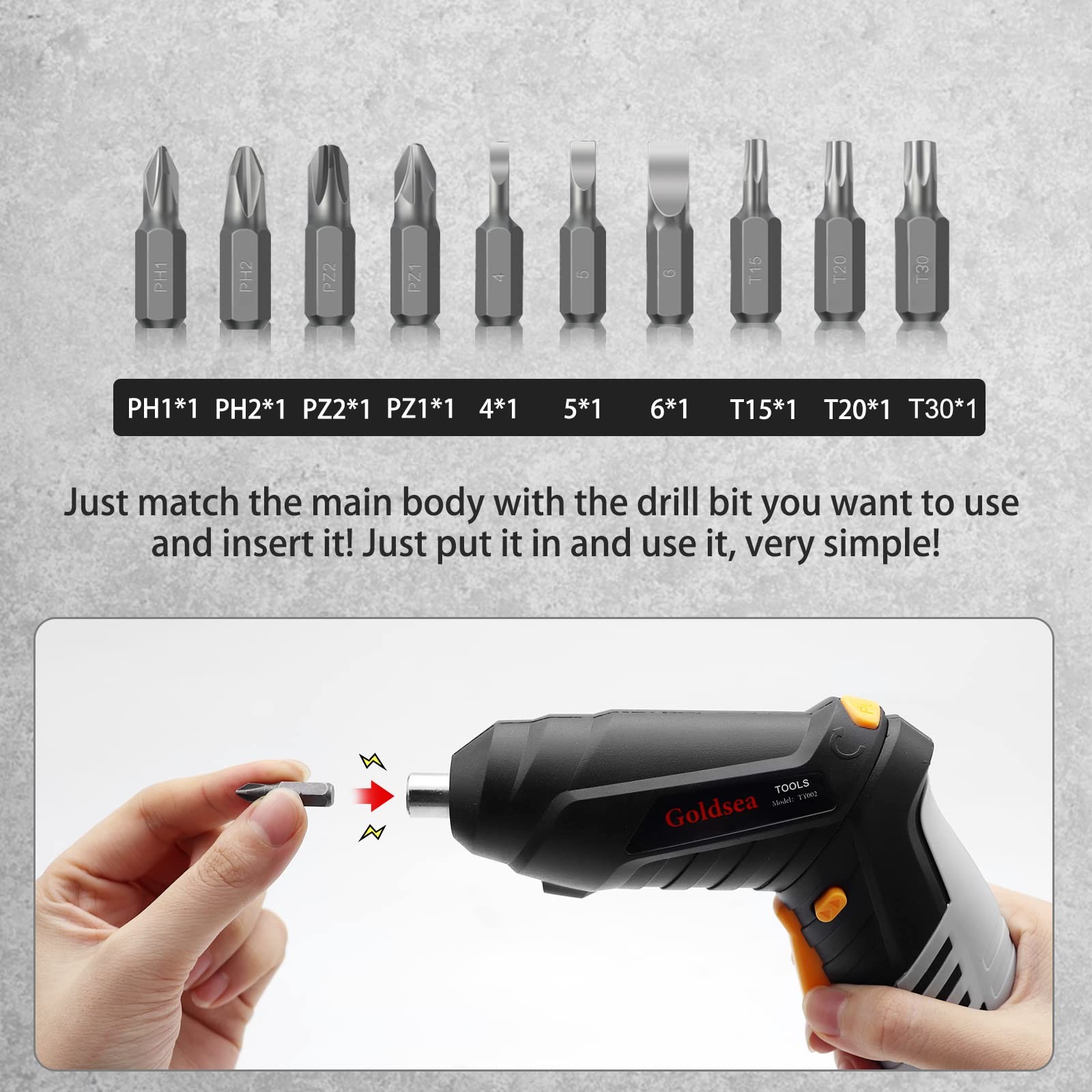 Electric Screwdriver 4.2V Cordless Screwdriver 3.5N.m 1500mAh Type-C Charging…