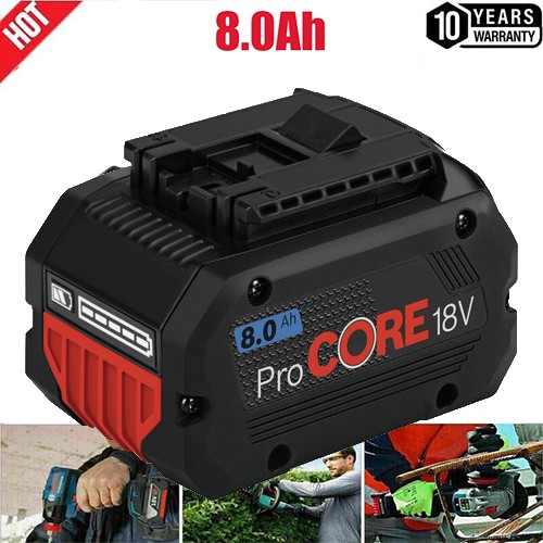 BAT609 For BOSCH 18V CORE 18 Volt 8.0 Ah High Performance Battery Li-ion BAT618