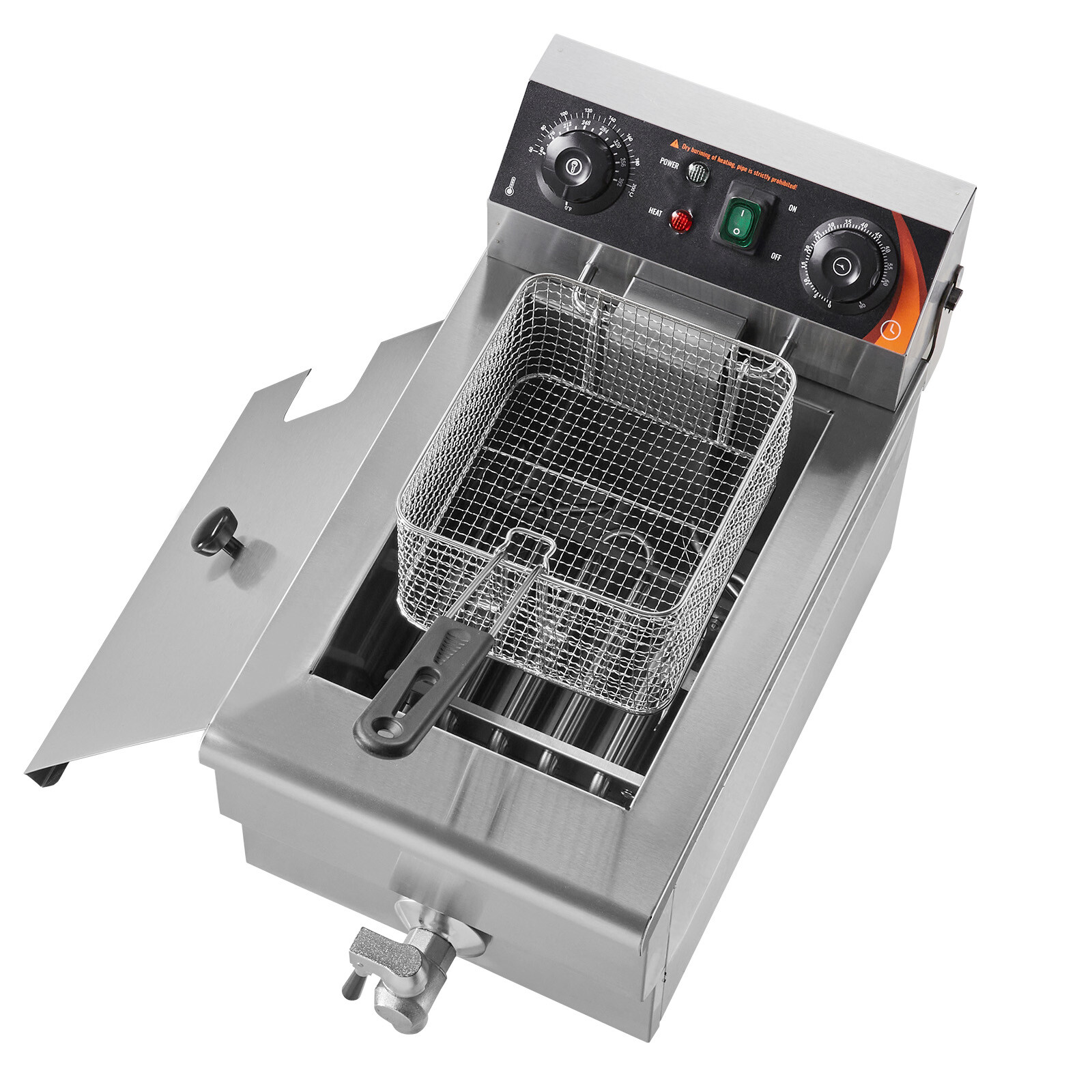 VEVOR Commercial Electric Deep Fryer Countertop Deep Fryer 1500W 11.6Qt / 11L