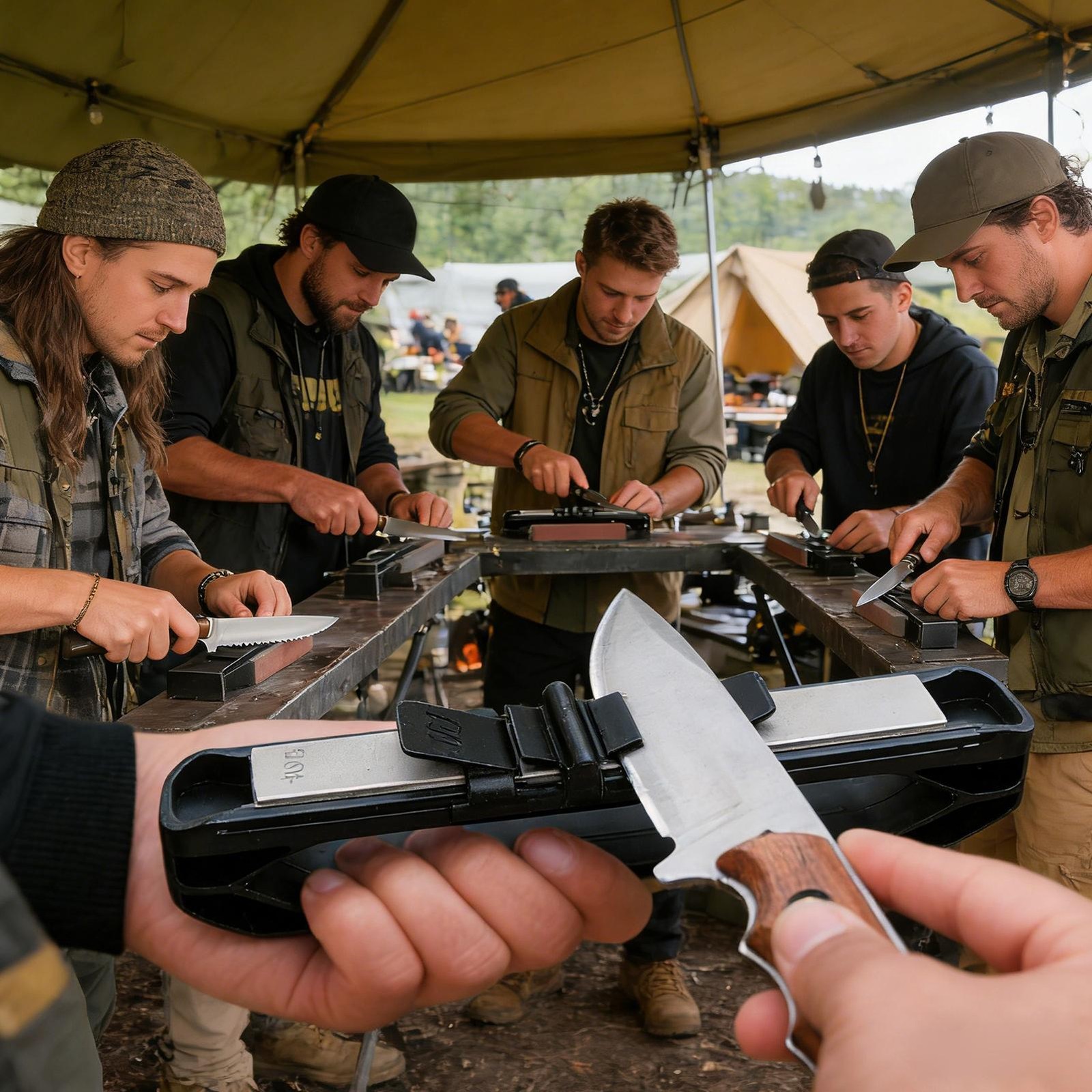 Handheld Pocket Knives Sharpener Angle Guided Outdoor Sharpening Supplies