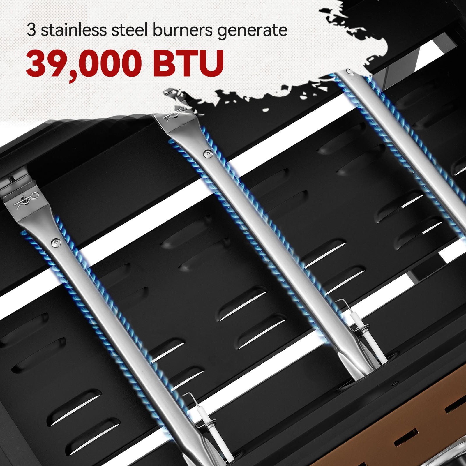 Royal Gourmet 3-Burner Gas Griddle with Hood, 492 Sq for Outdoor Cooking