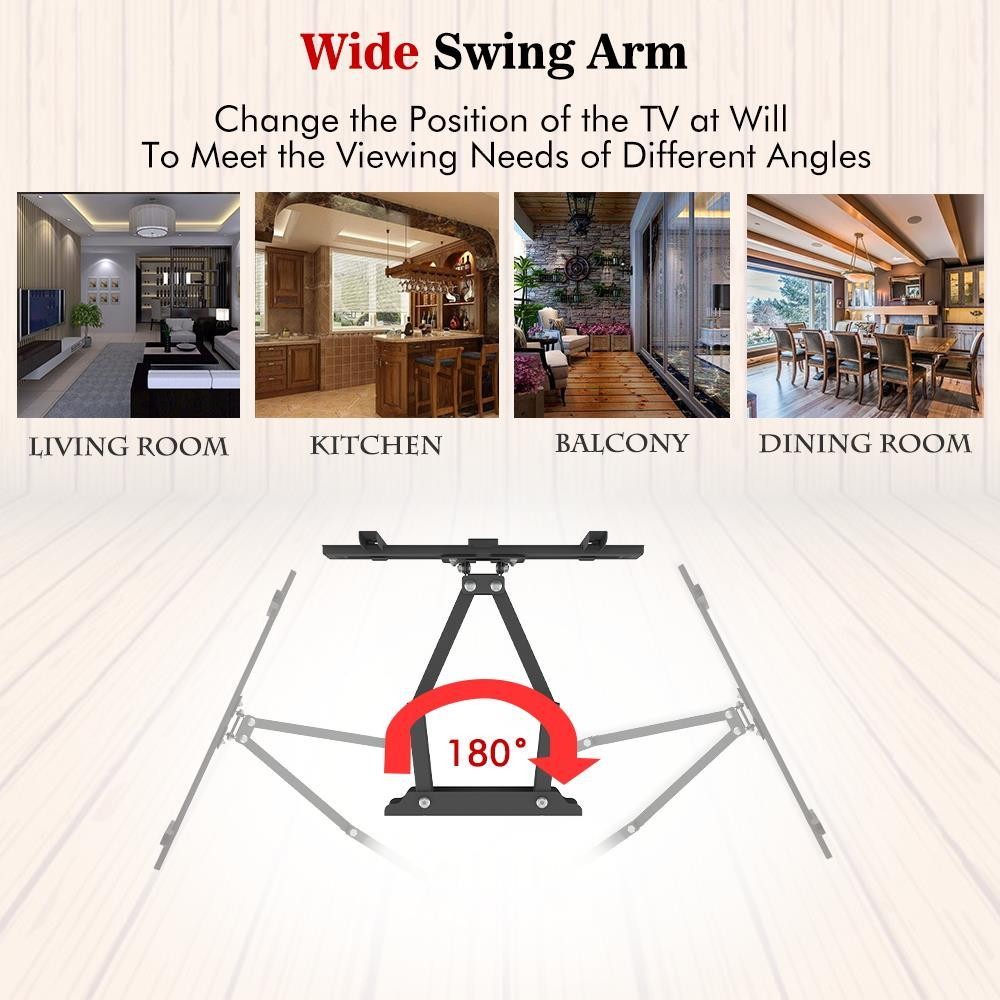 New TV Wall Mount Bracket Swivel Tilt 26 32 36 37 42 46 47 50 52 55 Inch LED LCD